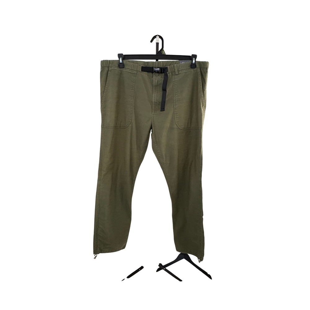 Bonobos Men's Utility Pants L Regular – Olive Cotton Stretch Belted